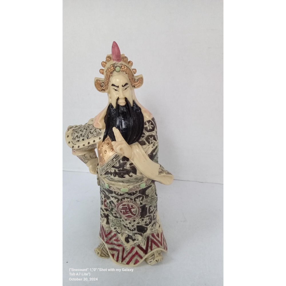 Vintage Asian Chinese Warrior‎ Figurine Statue Oriental Decor Collectible
